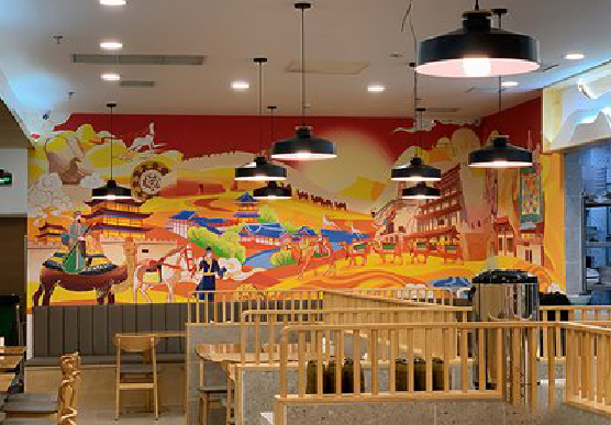 天峨商业空间彩绘介绍。