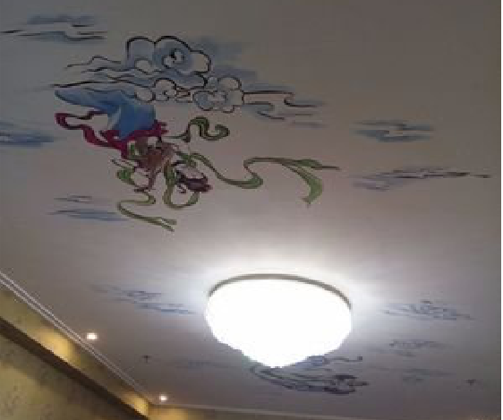 天峨如何快速绘制天花板上的手绘墙？