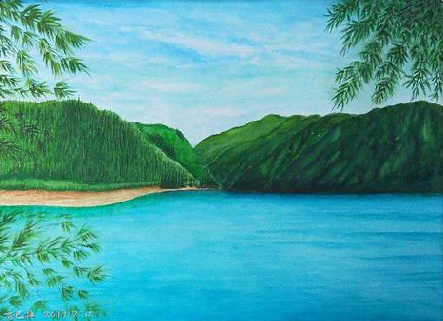 天峨在墙绘中，如何绘画绿水青山？